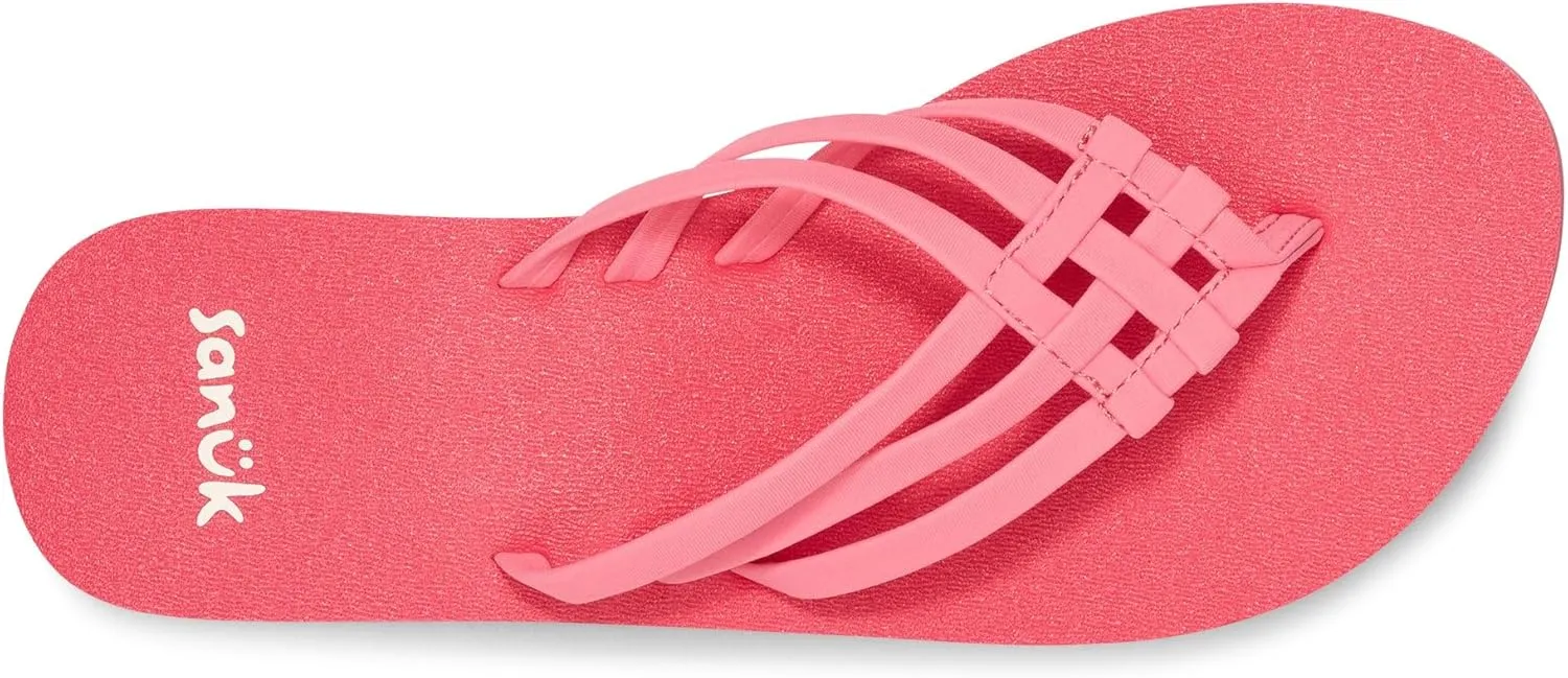 Sanuk Yoga Sandy II | Flip Flops for Women | Yoga Sandals For Women | Women's Beach Sandals | Memory Foam Footbed
