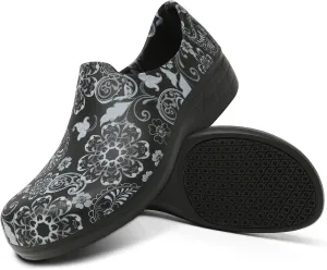 Scecocrs Non Slip Chef Shoes for Women, Waterproof & Oil Resistant Nursing Work Shoes for Hospital Garden Kitchen