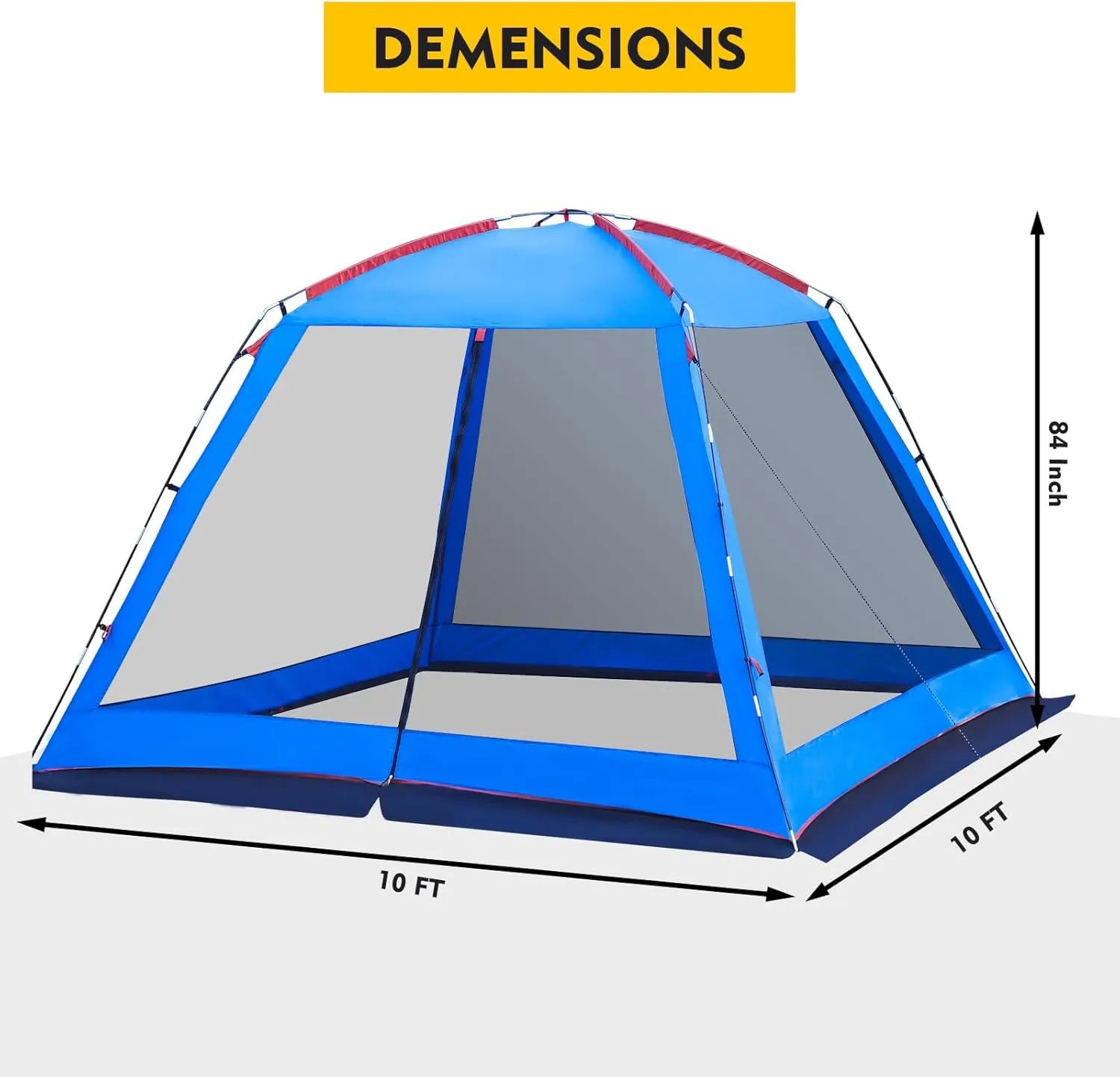 Screened Camping Tent Weatherproof Camping Canopy Camping Tent Screen Shelter Gazebos for Patios Outdoor Activities