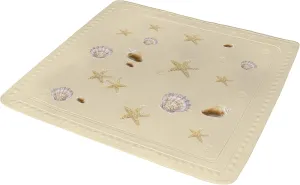 Seashell Shower Stall Mats - Sand Beige (21.7x21.7in)