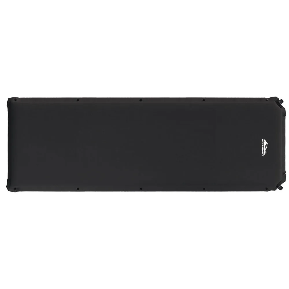 Self Inflating Camping Mattress, Single, Black