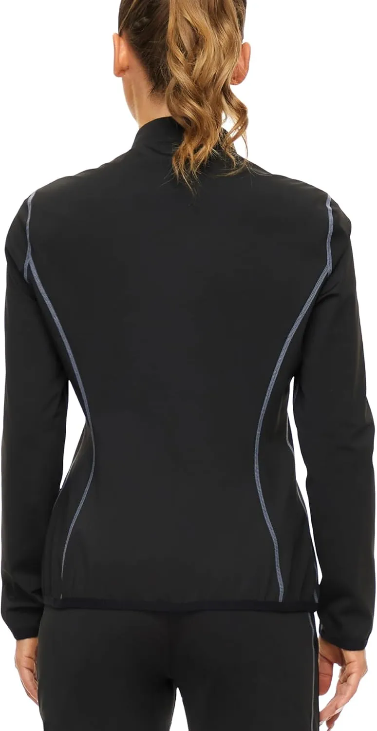 SEXYWG Sauna Suit for Women Workout Jacket Long Sleeve Tops Sweat Suits Sauna Shirt