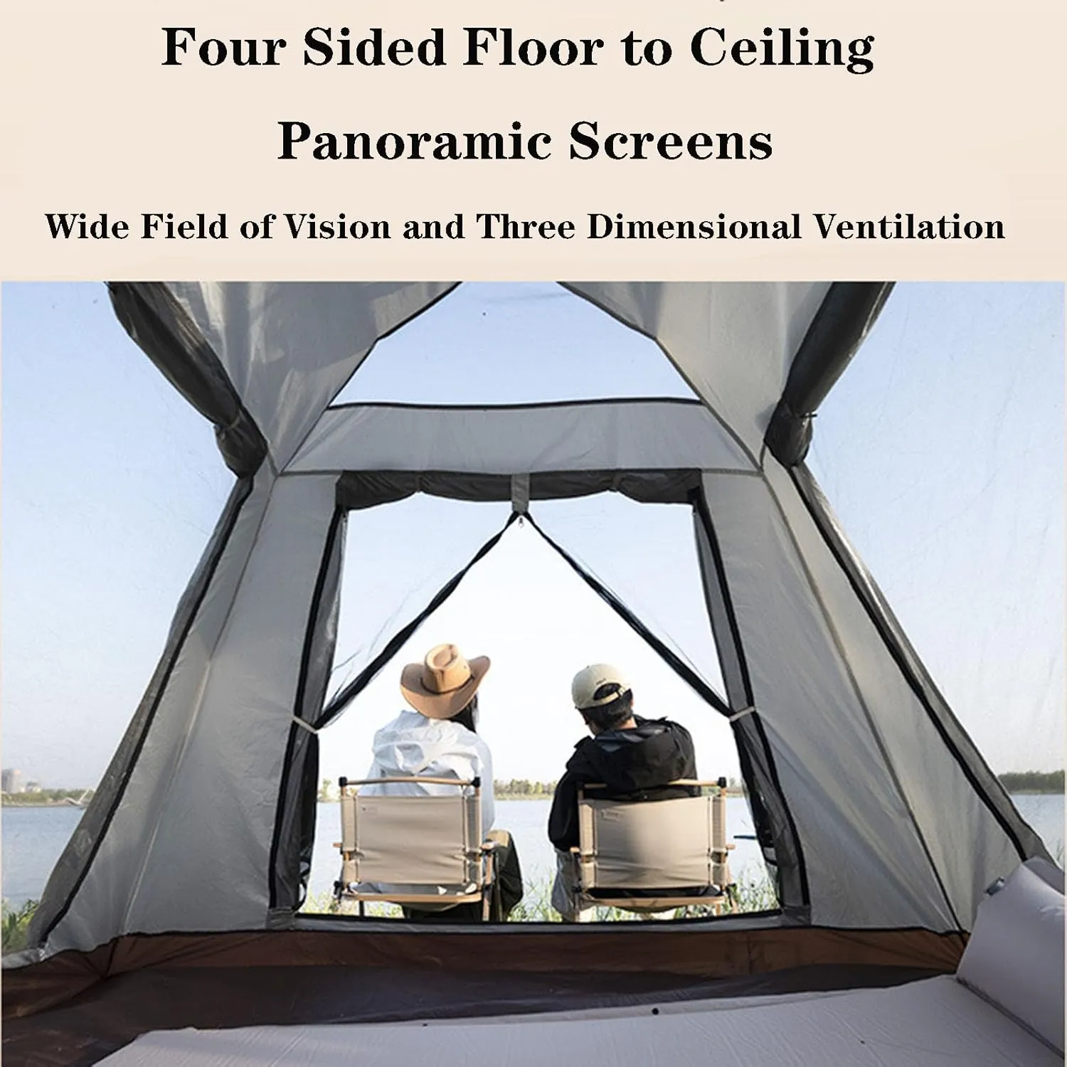 SFKLYU 3/4, 4/8 Person Instant Cabin Tent Portable Pop Up Tent Weatherproof Tent with Rainfly for Camping Hiking Mountaineering