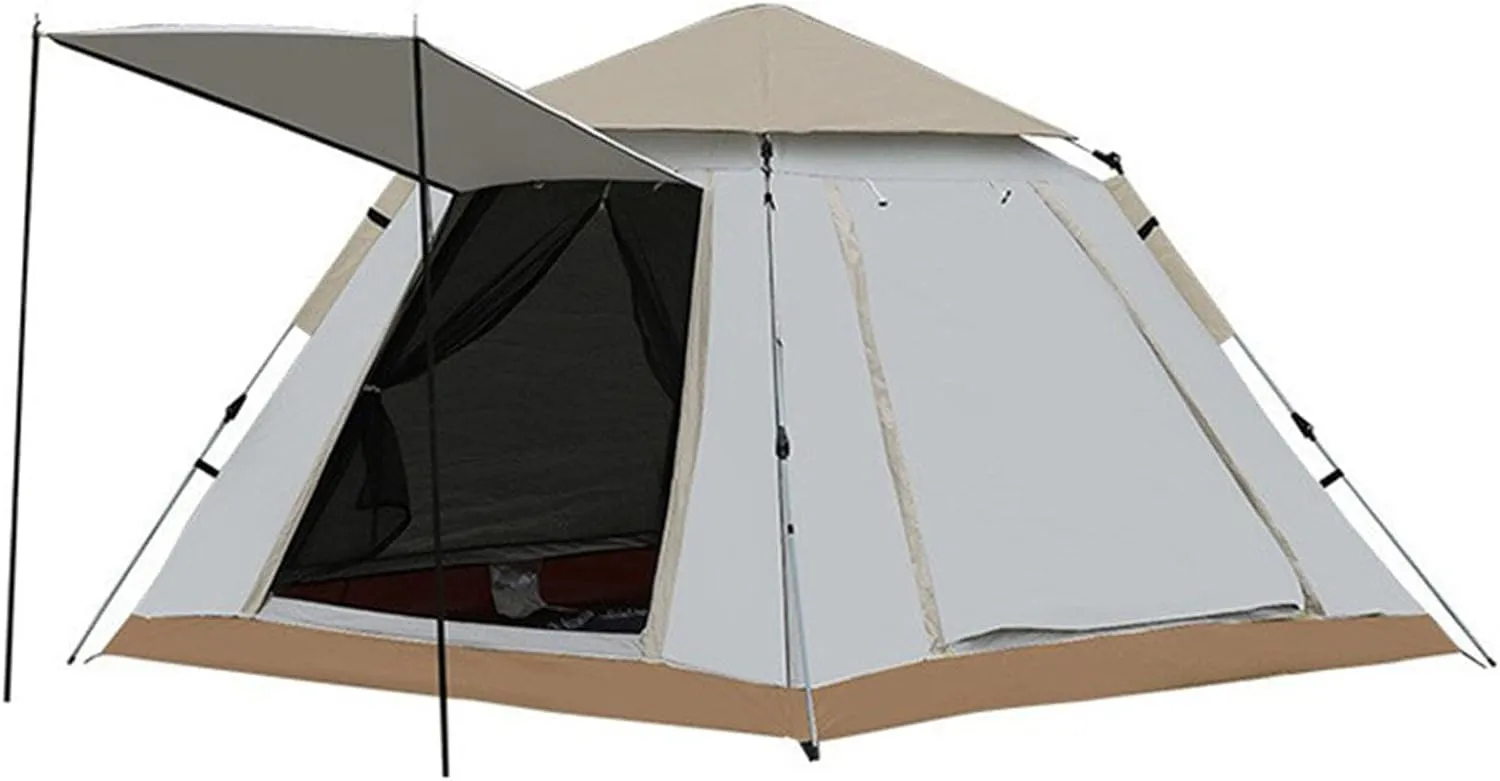 SFKLYU 3/4, 4/8 Person Instant Cabin Tent Portable Pop Up Tent Weatherproof Tent with Rainfly for Camping Hiking Mountaineering