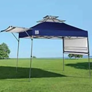 ShelterLogic Quik Shade Summit 10 x 17-Foot Instant Canopy with Adjustable Dual Half Awnings, 170 Square Feet of Shade for 15 People - Blue