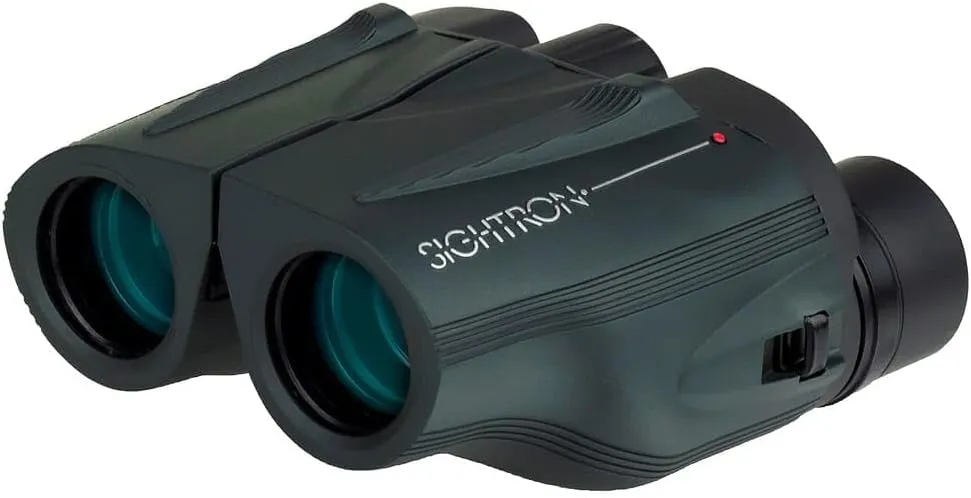 Sightron SI WP 10x25 Waterproof Binoculars, Compact 10x Magnification, 25mm Objective, Multi-Coated Lenses, BAK4 Prisms, Rubber Armored, Green (30009)
