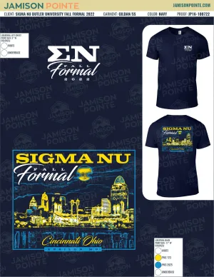 Sigma Nu Butler University Fall Formal T-Shirt