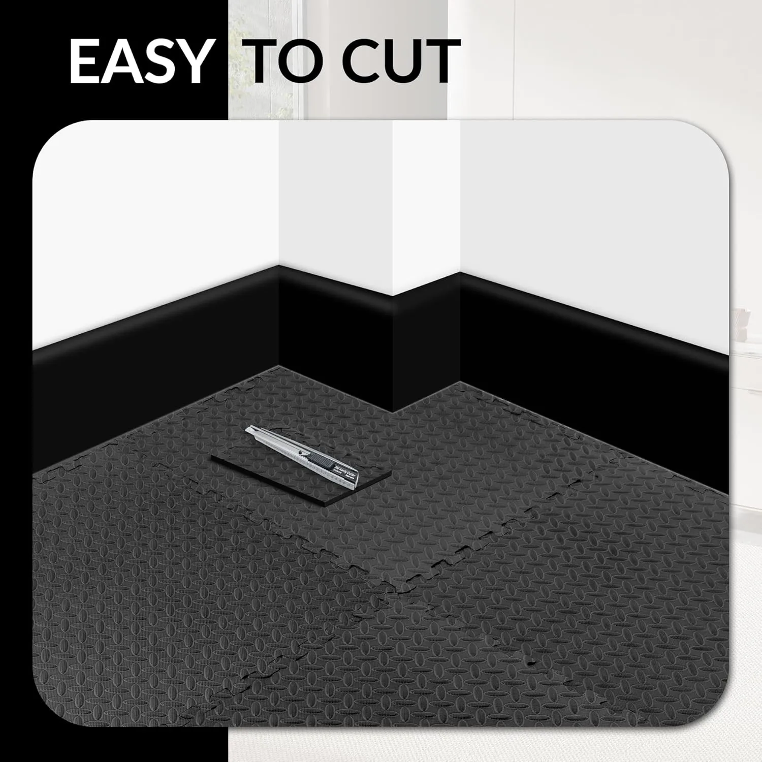 Signature Fitness Puzzle Exercise Mat with EVA Foam Interlocking Tiles