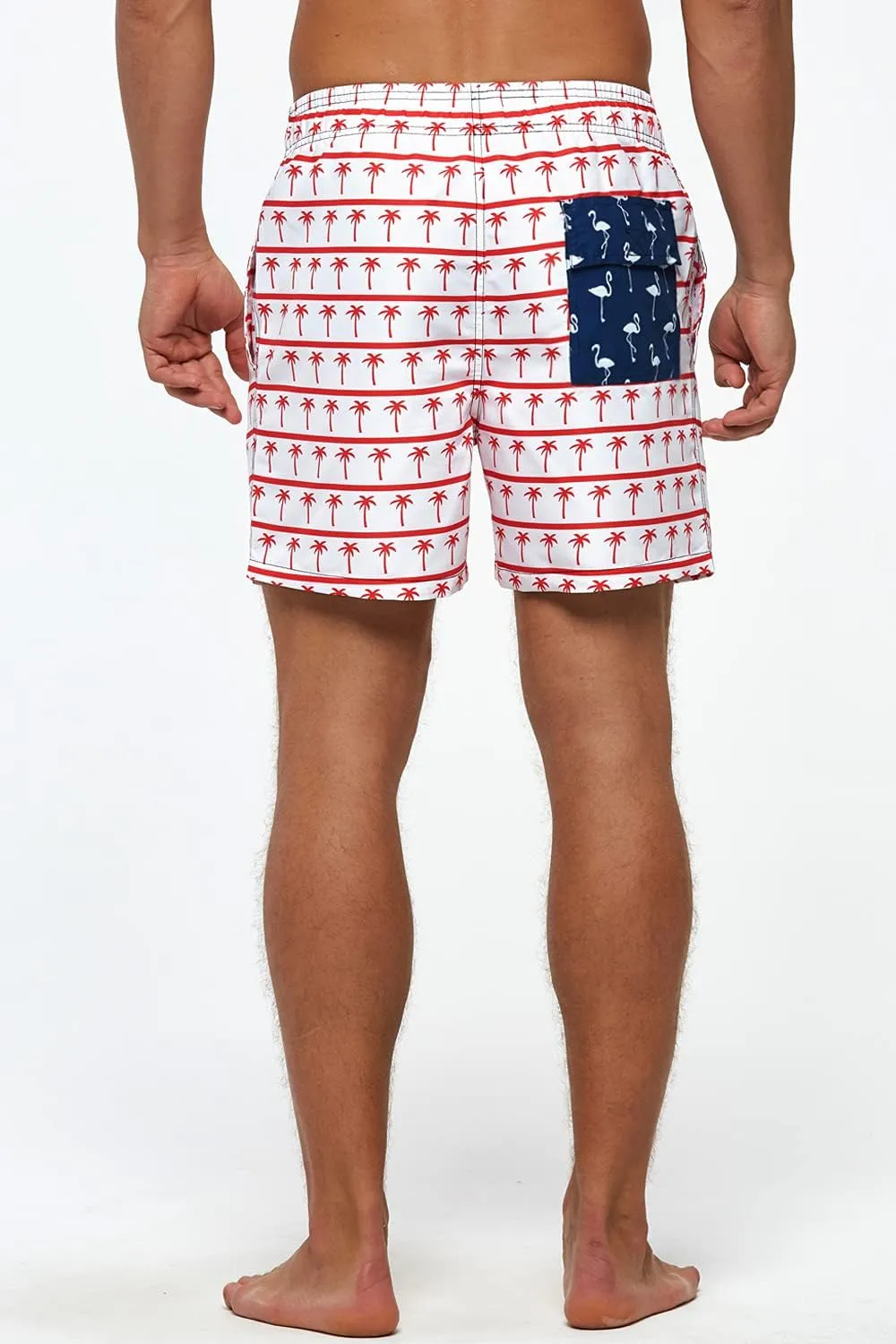 SILKWORLD Mens Swimming Trunks 5 Inch Inseam Swim Shorts Summer Bathing Suit Swimwear Beachwear with Pockets