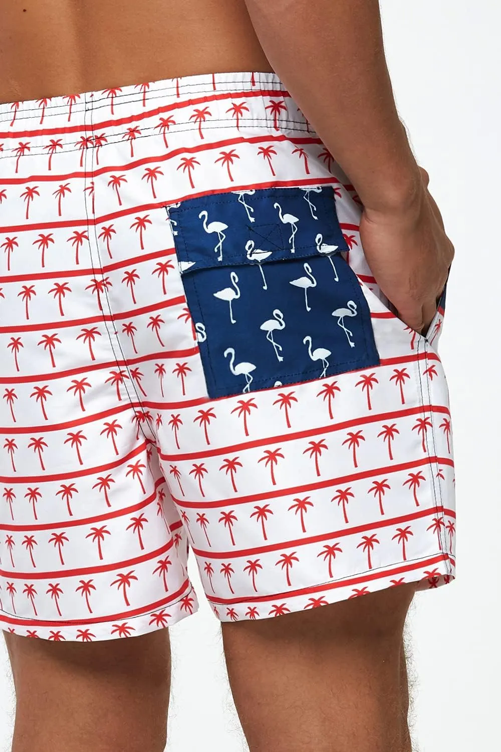 SILKWORLD Mens Swimming Trunks 5 Inch Inseam Swim Shorts Summer Bathing Suit Swimwear Beachwear with Pockets