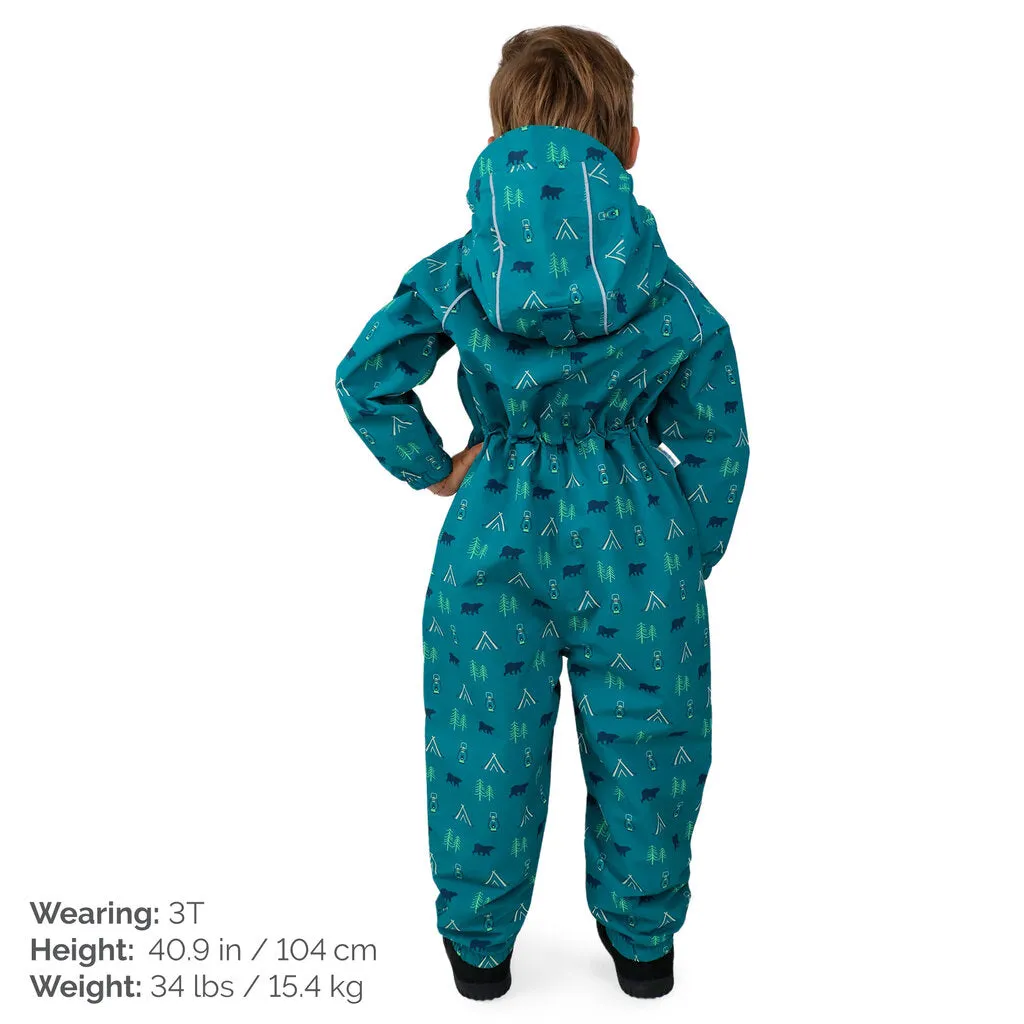 Size 2: Jan & Jul SUMMER CAMP Cozy Dry Waterproof Zip Up Fleece Lined Rain Suit NEW