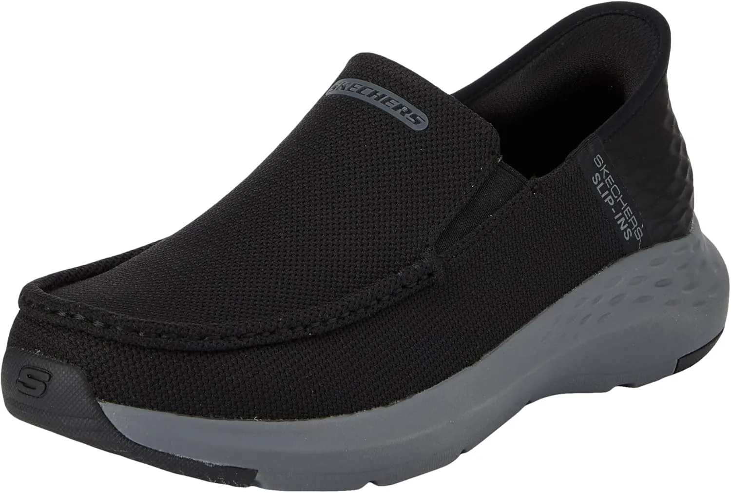 Skechers Men's Parson-Ralven 204804 Moc Toe Slip-Ins, Black, 9