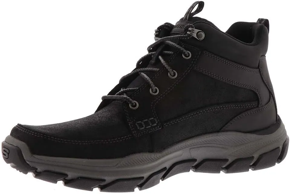 Skechers Men's Respected-Boswell 204454 Mid Top Leather Moc Toe Lace Up