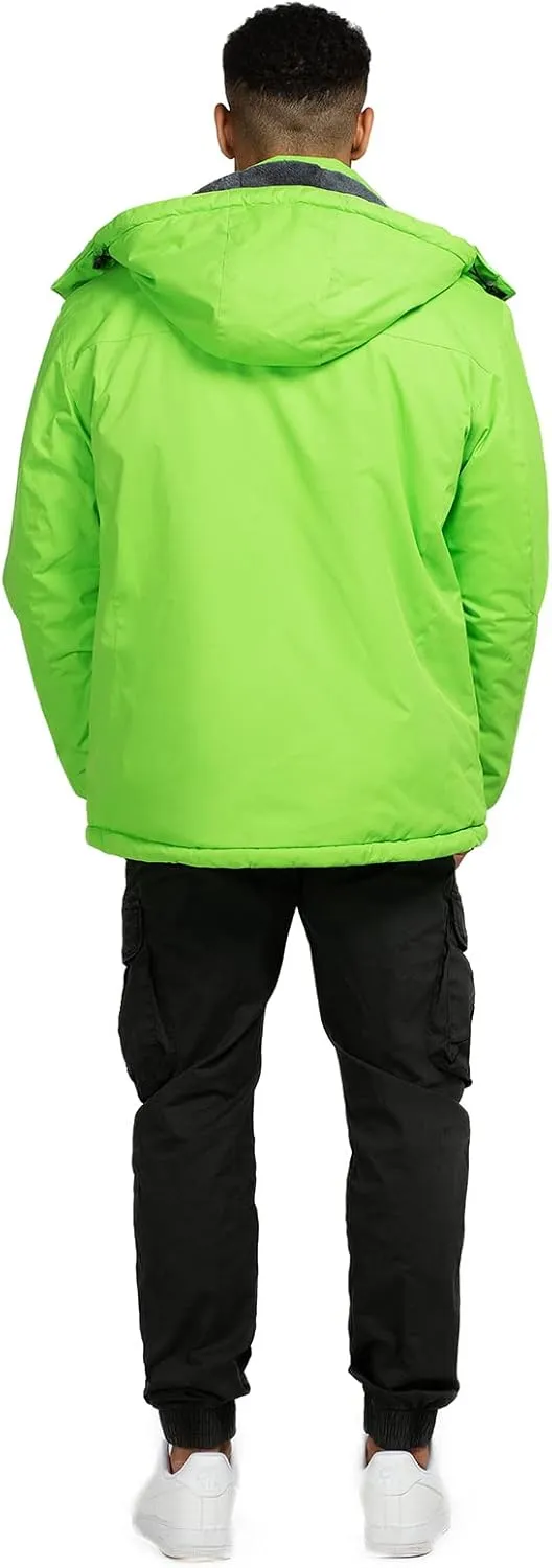 Ski Jacket with Hood for Men Waterproof Snow Winter Coat