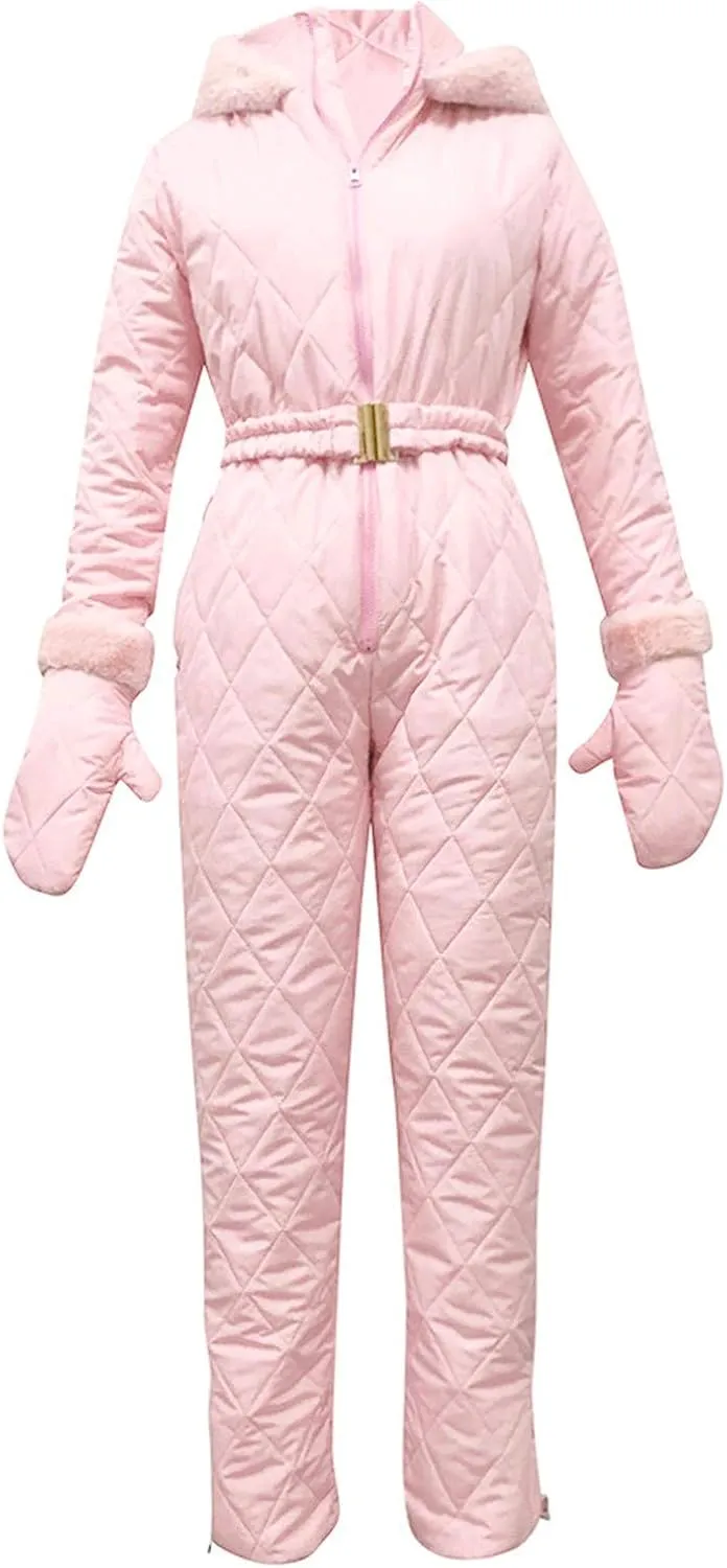 Ski Suit Women Winter Warm One Piece Snow Suits Windproof Outdoor Ski Jackets Snowboarding Coat Ski Jumpsuit Snowsuits