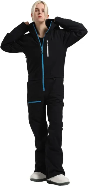 Ski Suits Women One Piece Snow Suits Waterproof Windproof Women Snowsuit Insulated Ski Jumpsuit for Snow Sports