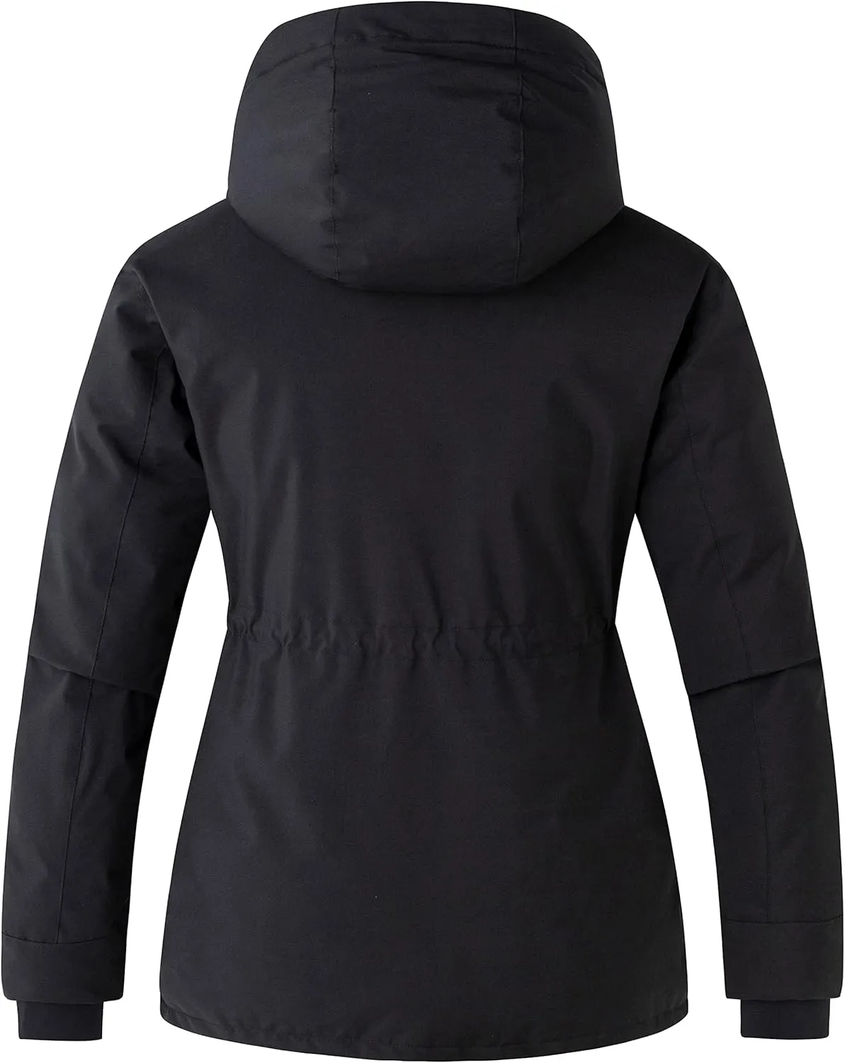 Skieer Women's Waterproof Ski Jacket Hooded Fleece Winter Jacket Warm Snow Coat
