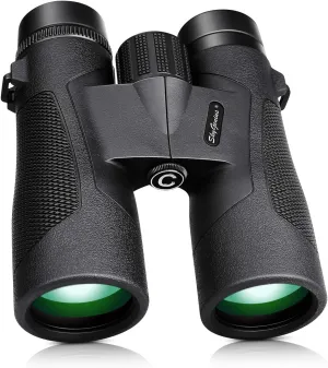 SkyGenius 10x42 Binoculars for Bird Watching, Adults - Antifog Waterproof, Bak-4 Roof Prism, Quick Focus HD for Sporting Events, Sightseeing With Strip