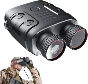 SKYXIU Night Vision Goggles,1080P 984ft 7 Level Rechargeable Digital Infrared Night Vision Scope with 3800 mAh,850NM 2.4" Large Viewing Screen 5X Optical Zoom for Hunting Travel Surveillance