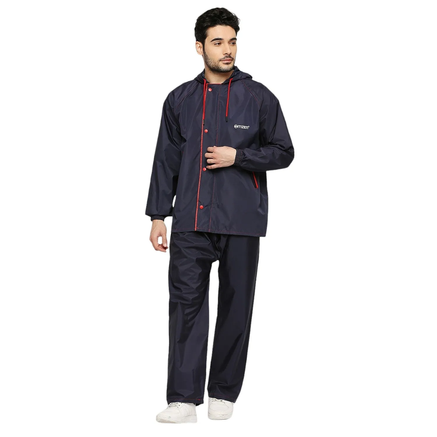 Sleek Tapping Raincoat Suit with Free-leak proof pouch