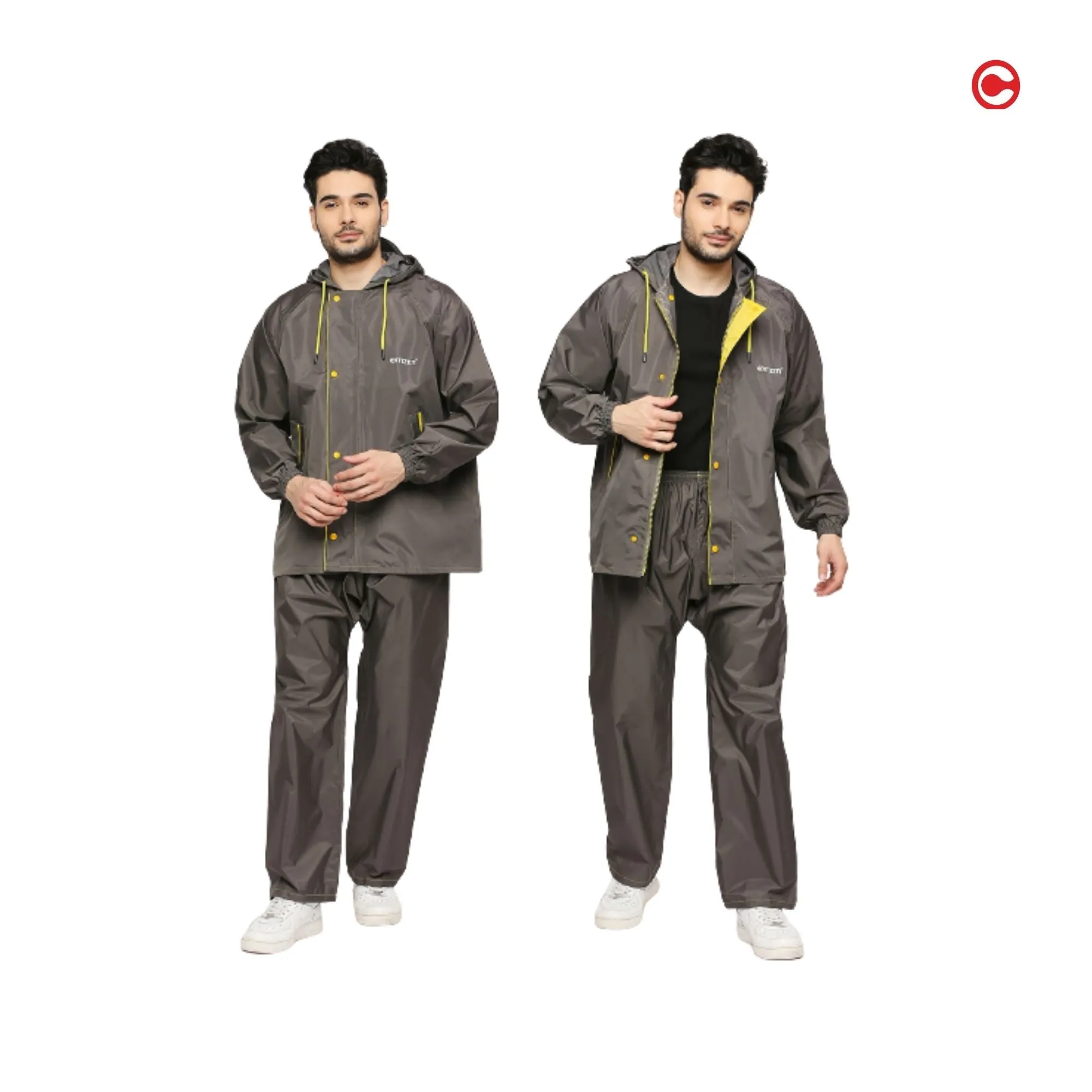 Sleek Tapping Raincoat Suit with Free-leak proof pouch