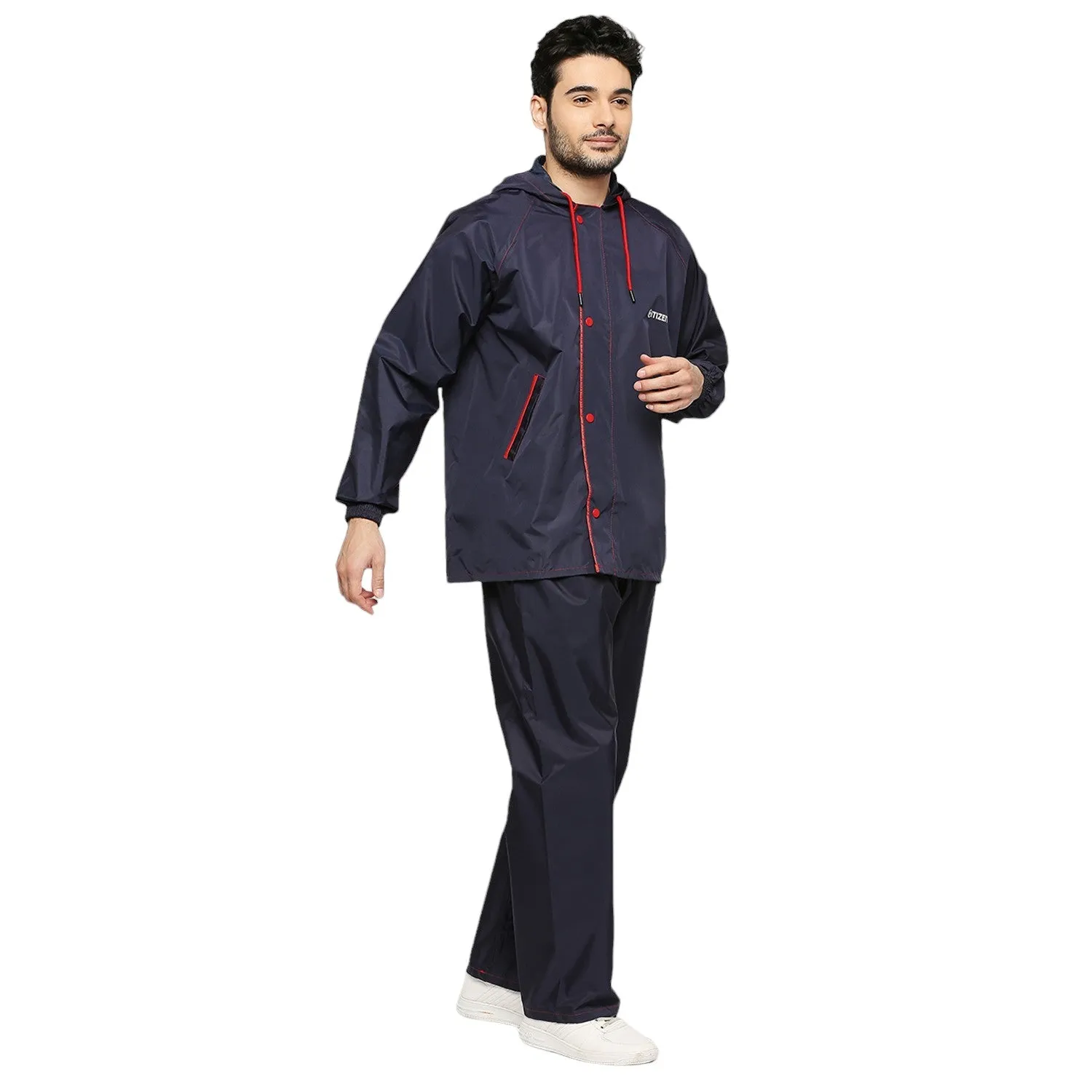 Sleek Tapping Raincoat Suit with Free-leak proof pouch
