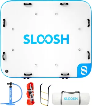 SLOOSH Inflatable Floating Dock, Inflatable Dock Floating Platform, Air Dock Island Raft Mat with Pump & None-Slip Eva Surface for Pool Beach Ocean Lake Fishing Relaxing