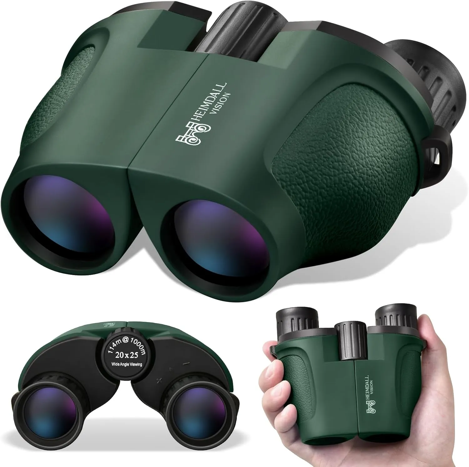 Small Compact Binoculars for Adults and Kids: 20x25 High Powered Mini Pocket for Bird Watching, Waterproof Portable Powerful, Lightweight Easy Focus for Concert, Outdoor Hiking
