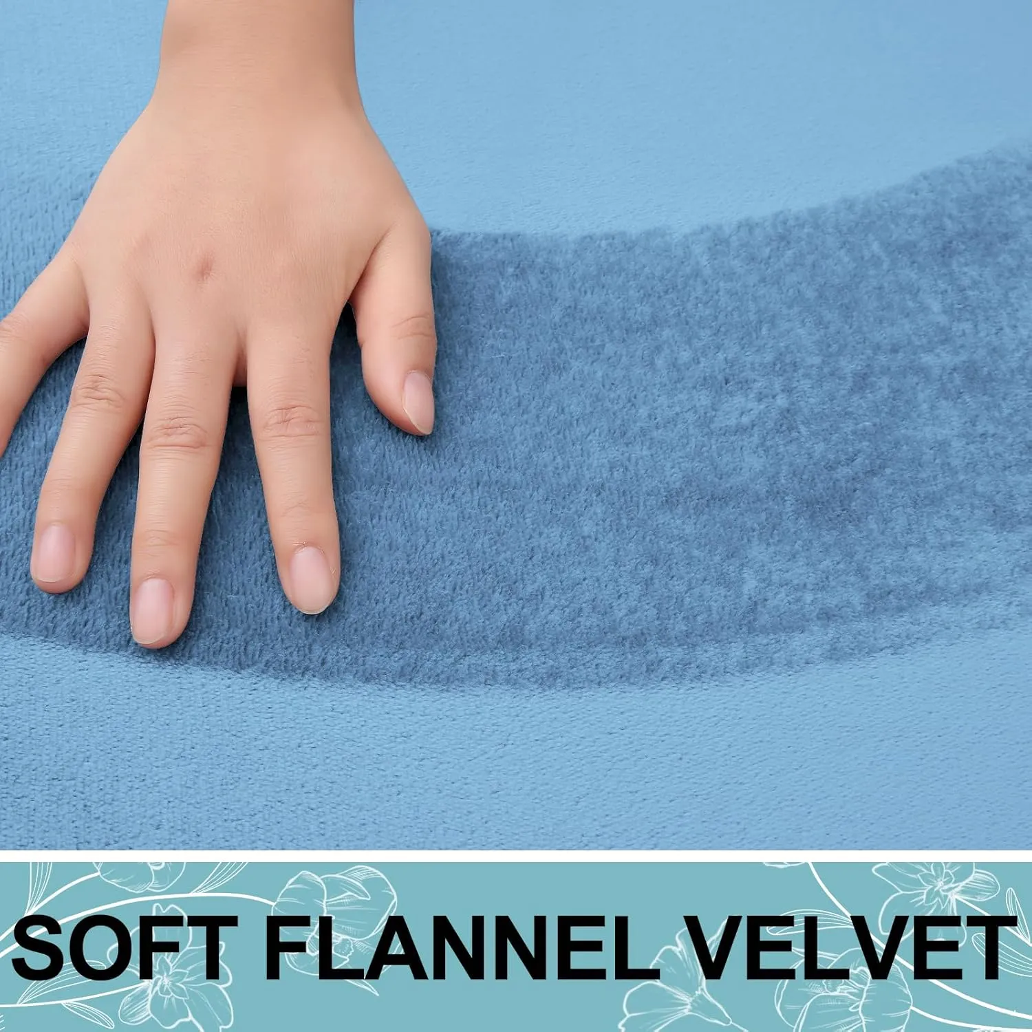 Smiry Memory Foam Bath Mat 24x16, Extra Soft and Absorbent Bathroom Mats, Non Slip Washable Carpet for Floor, Shower and Tub, Blue