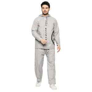 Smoky Gray Reversible Raincoat Suit with Free-leak proof pouch