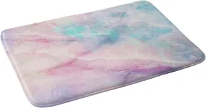 Society6 Bath Mat - Bathroom Decor by Emanuela Carratoni - Non-Slip Memory Foam Bathroom Rugs, Soft Microfiber, Machine Washable, 21" x 34", Iridescent Marble