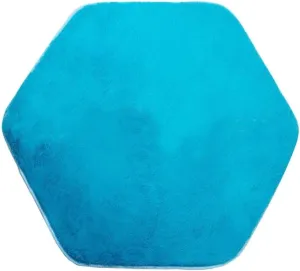 Soft Kids Play Mat Rug Pad for Princess Castle Tent, Plush Hexagon Mat for Indoor and Outdoor Fun - 140x120cm Blue