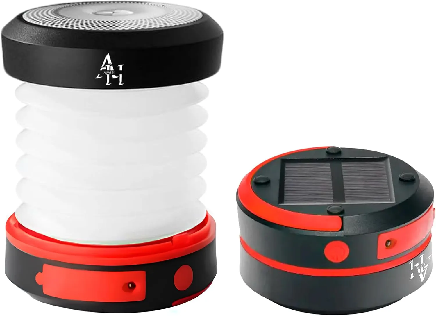 Solar Camping Lantern - LED Lanterns for Power Outages, Camping Lights, Emergency Flashlight - Collapsible Lamp, Rechargeable W/ Solar or Plug