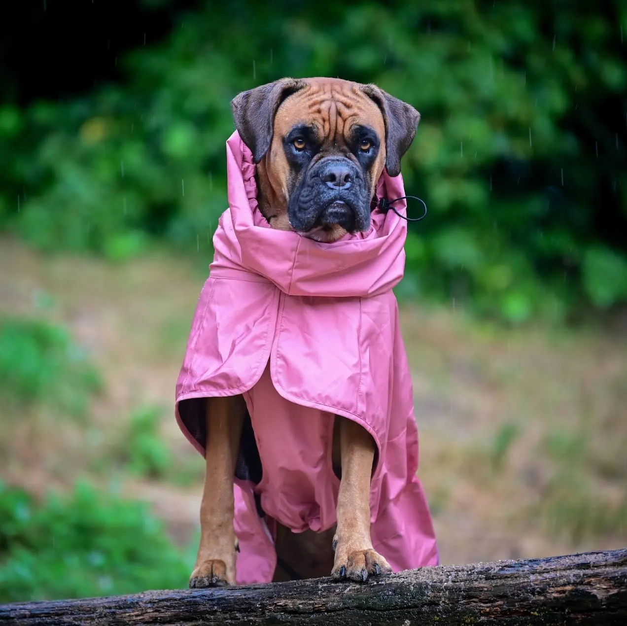 Spark Paws Dog Raincoat, Waterproof Windproof Rain Jacket, for Small Medium Large Extra Large Dogs, Reflective Breathable Full-Body Coverage Dry Suit - Sea Pink, M
