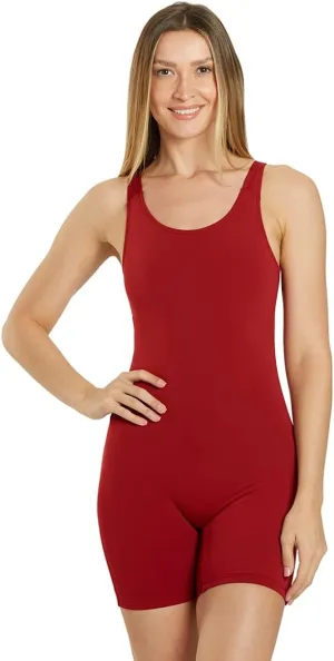 Sporti Women's Boyleg One Piece Swimsuit with Hydrolast Technology - Athletic Unitard Swimwear Training Bathing Suit