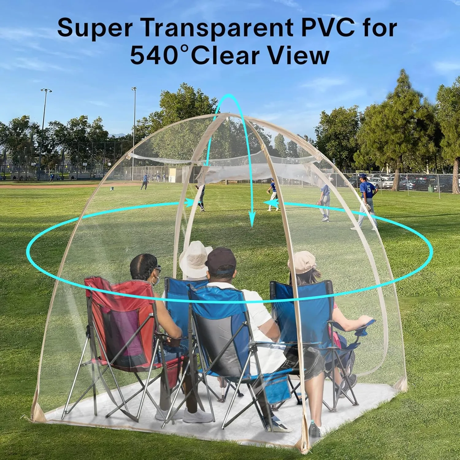 Sports Tent Clear Bubble Tent Weatherproof Pod Igloo Tent Winter Pop up Tent for Outside Soccer Tent Cold Weather Tent