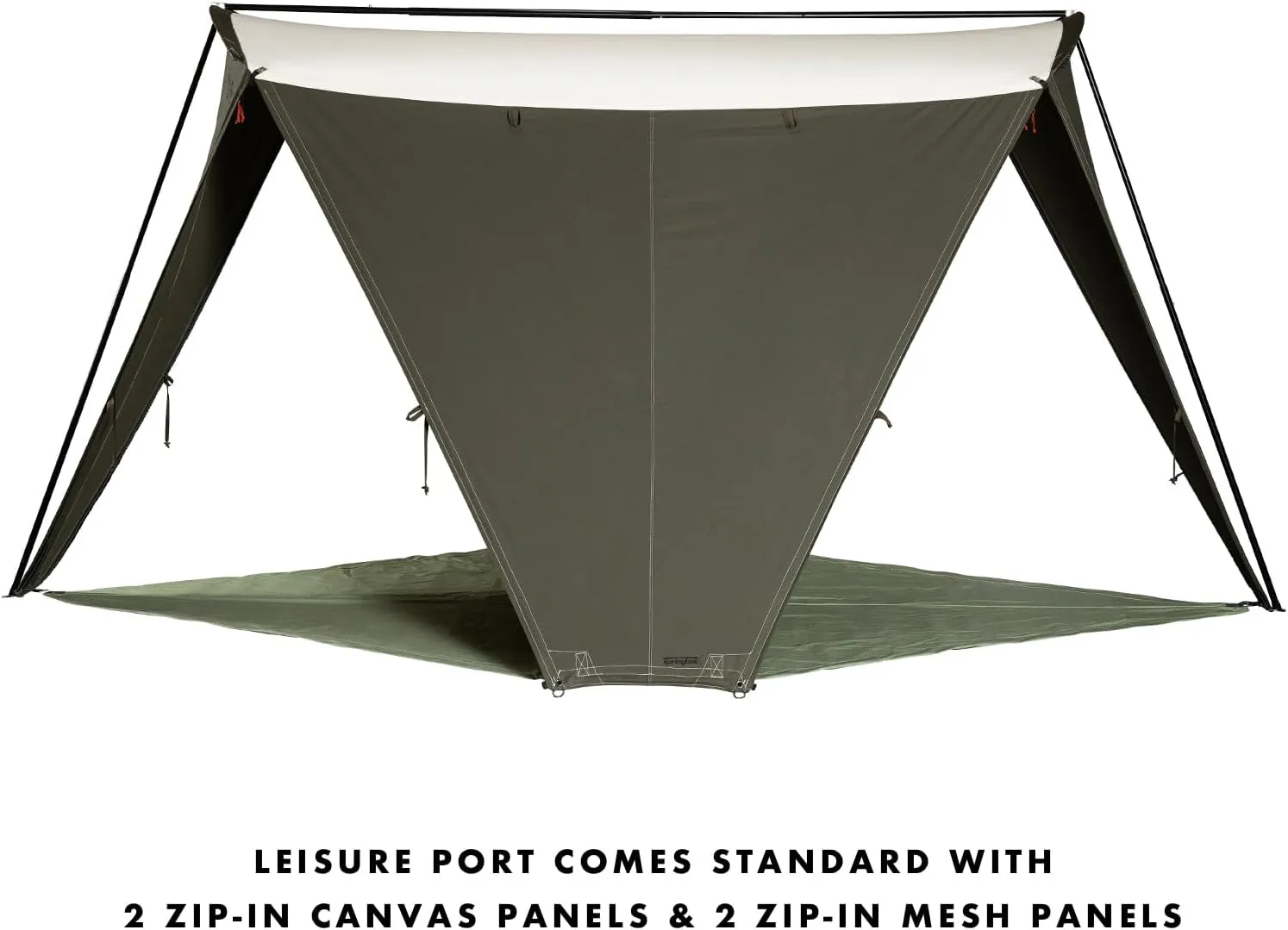 Springbar Leisure Port Canvas Canopy Shade Tent Convertible Pop-Up Shelter (OD Green)