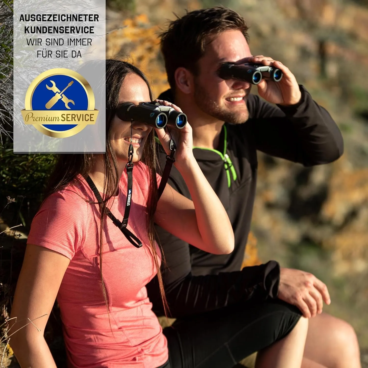 Steiner BluHorizons Binoculars - Unique Lens Technology, Eye Protection, Compact, Lightweight - Ideal for Outdoor Activities and Sporting Events