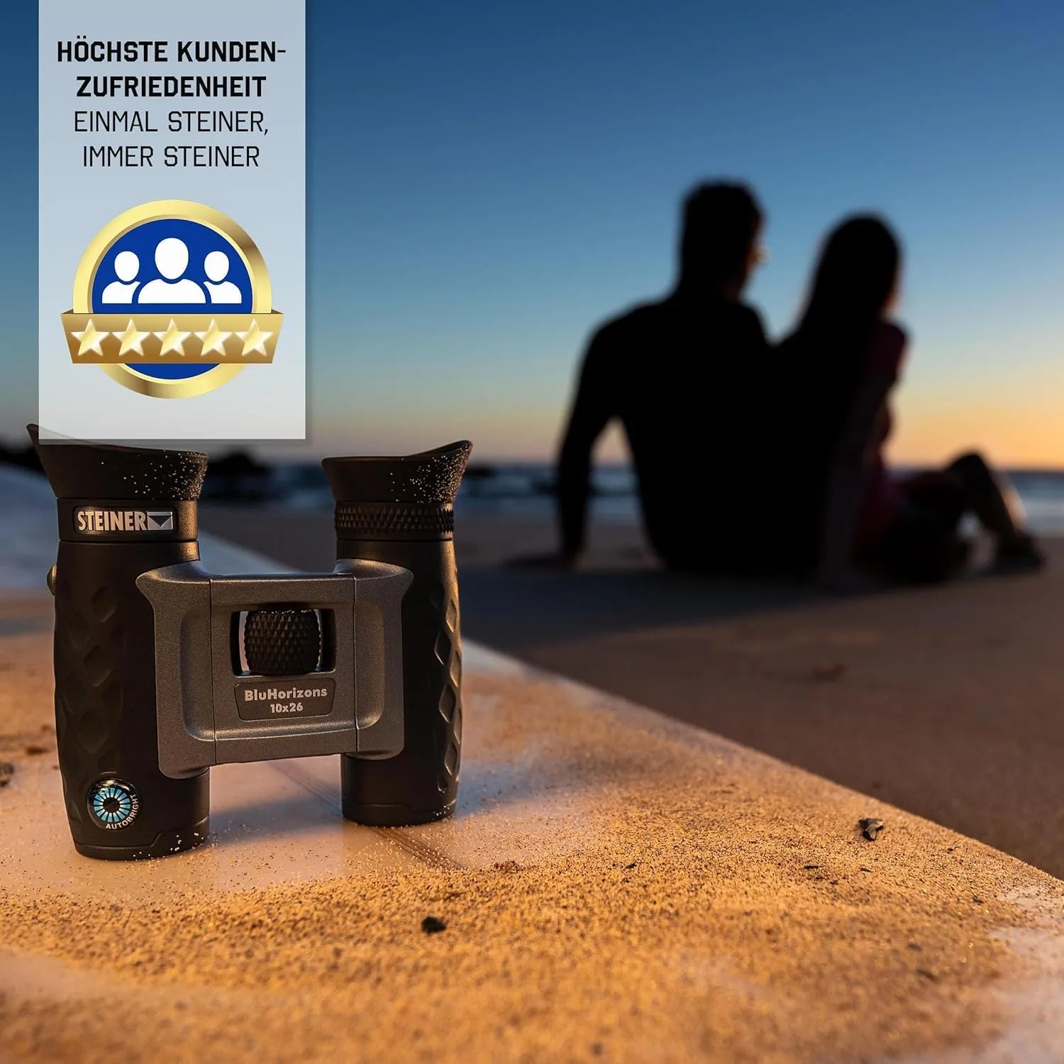 Steiner BluHorizons Binoculars - Unique Lens Technology, Eye Protection, Compact, Lightweight - Ideal for Outdoor Activities and Sporting Events