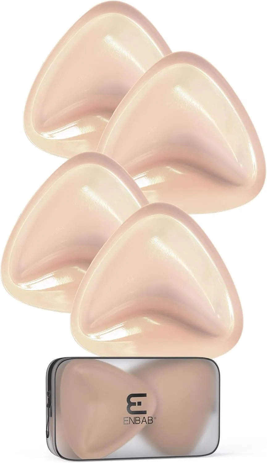 Sticky Push Up Bra Inserts 2 Pairs-Double Sided Sticky Waterproof Bra Pads for Volume-Bathing Suit Bikini Inserts