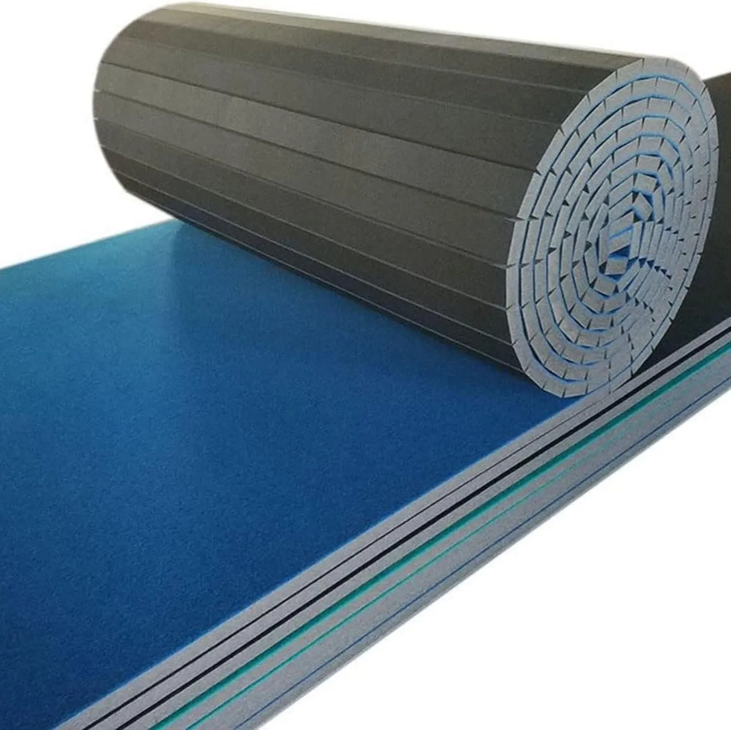 Sturdy Foam Wrestling Mat, Indoor Gymnastics Track Exercise Mat, with Grippy Gym Carpet TopFitness Mats for Cheerleading, Fitness