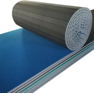 Sturdy Foam Wrestling Mat, Indoor Gymnastics Track Exercise Mat, with Grippy Gym Carpet TopFitness Mats for Cheerleading, Fitness