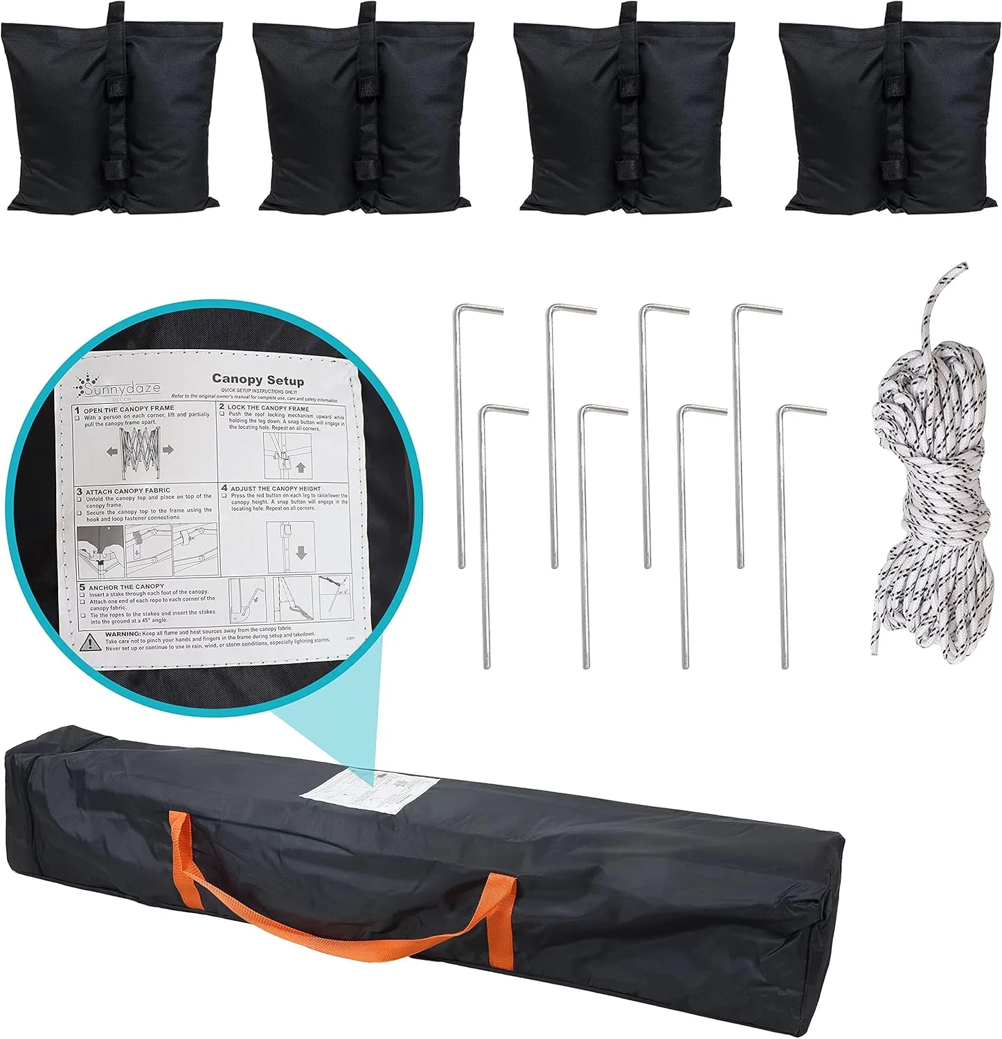 Sunnydaze 12 x 12 Foot Standard Pop-Up Canopy with Rolling Carry Bag - Portable Straight Leg Folding Shade Shelter - Gray