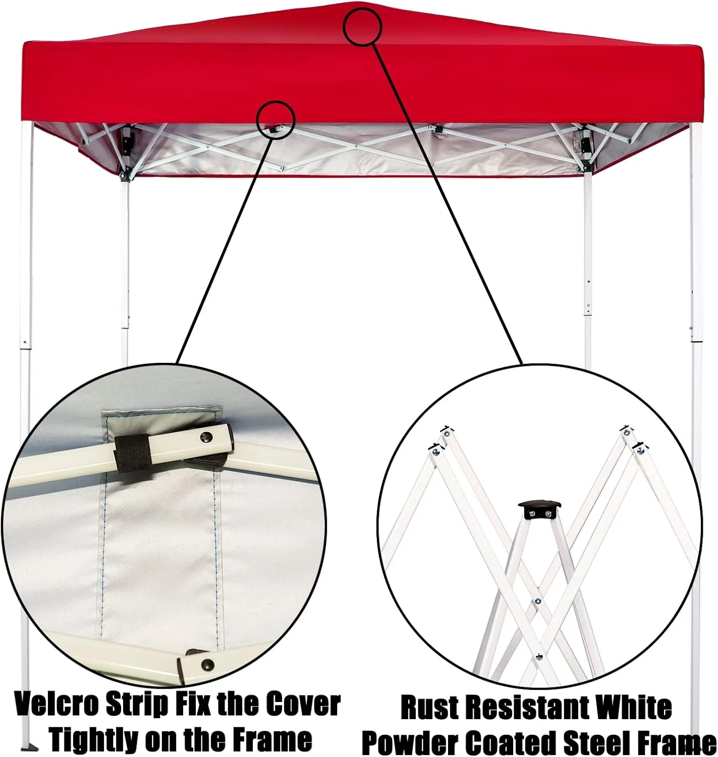 Sunnyglade 6x4 Ft Pop-Up Canopy Tent Outdoor Portable Instant Shelter Folding Canopy with Carry Bag