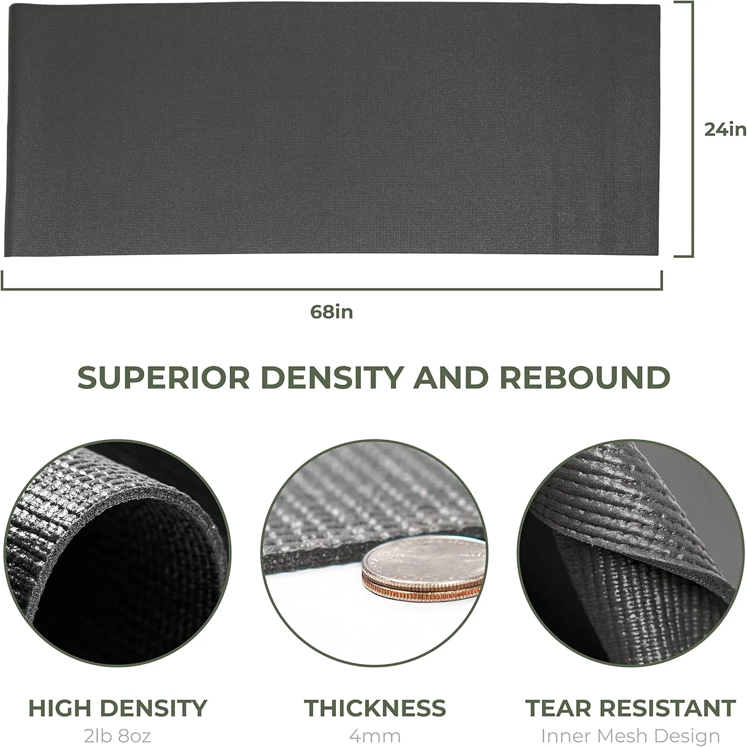 Sunshine Yoga 10-Pack Explore Yoga Mat, 68" x 24" Exercise Mat, 4mm Thick Non Slip Workout Mat, Anti-Tear Gym Mat, Bulk Yoga Mats for Home Workout or Studio