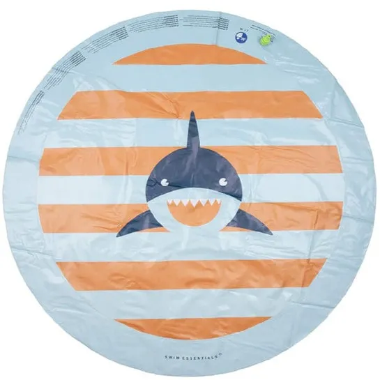 Swim Essentials Sprinkler Mat, Shark, 150 cm