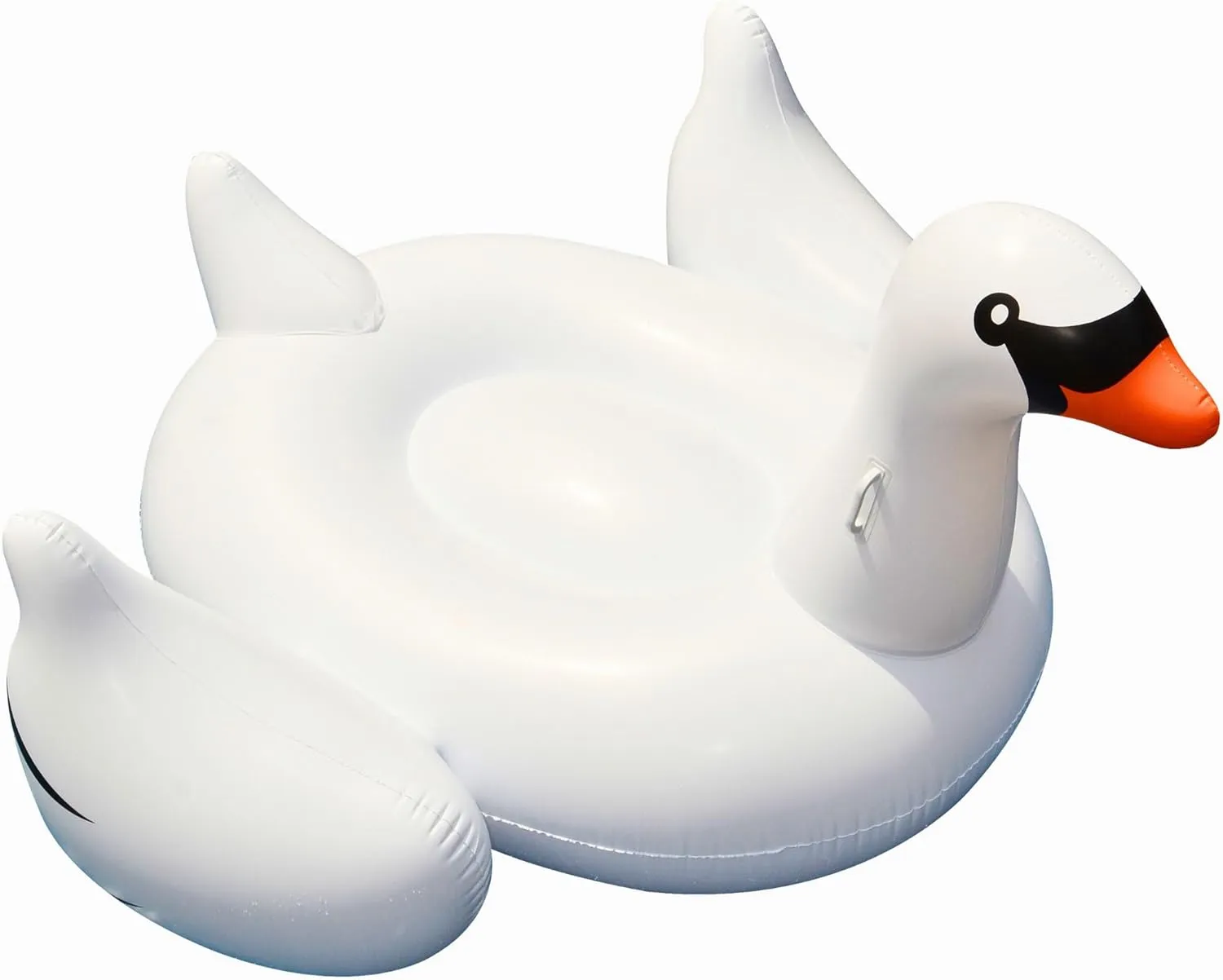 SWIMLINE ORIGINAL 90621 Giant Inflatable Swan Pool Float Floatie Ride-On Lounge W/ Stable Legs Wings Large Rideable Blow Up Summer Beach Swimming Party Lounge Big Raft Tube Decoration Toys Kids Adults