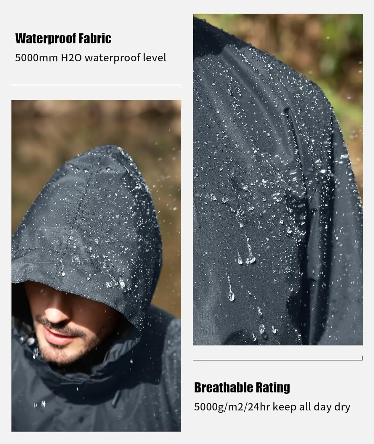 SWISSWELL Golf Rain Gear Suit for Men Waterproof Lightweight Windbreaker Rain Jacket and Pants Breathable for Golf Ourdoors