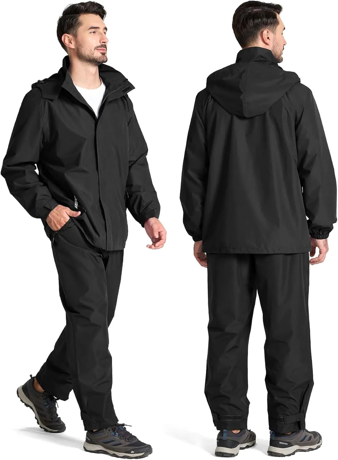 SWISSWELL Golf Rain Gear Suit for Men Waterproof Lightweight Windbreaker Rain Jacket and Pants Breathable for Golf Ourdoors