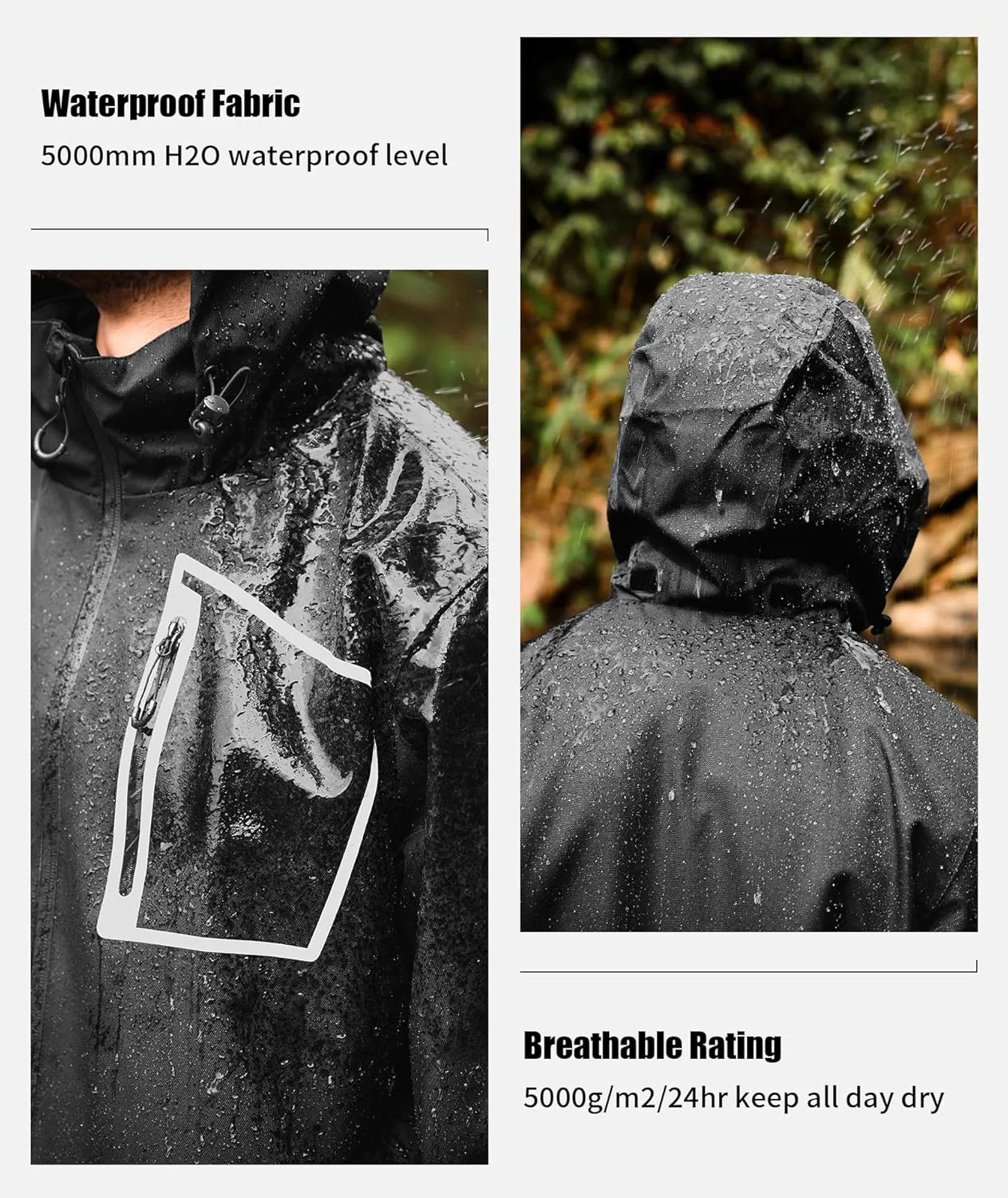 SWISSWELL Golf Rain Suits for Men Waterproof Golf Rain Gear Lightweight Windbreaker Jacket and Pants for Outdoors Work